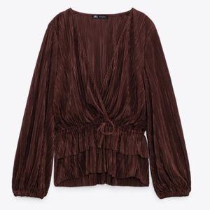 Zara Pleated Blouse